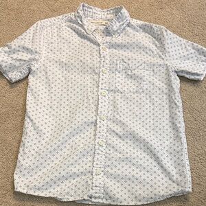 Abercrombie Kids White and Blue Patterned Shirt